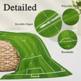 thumbnail image 3 of Soccer Field Throw Pillow Cover 20 x 26 Inch Decorative Pillow Cover Green Birdseye View Athletic Sporty Lumbar Pillowcase Seasonal Rectangle Cushion Case for Couch Sofa Bed Living Room, 3 of 9