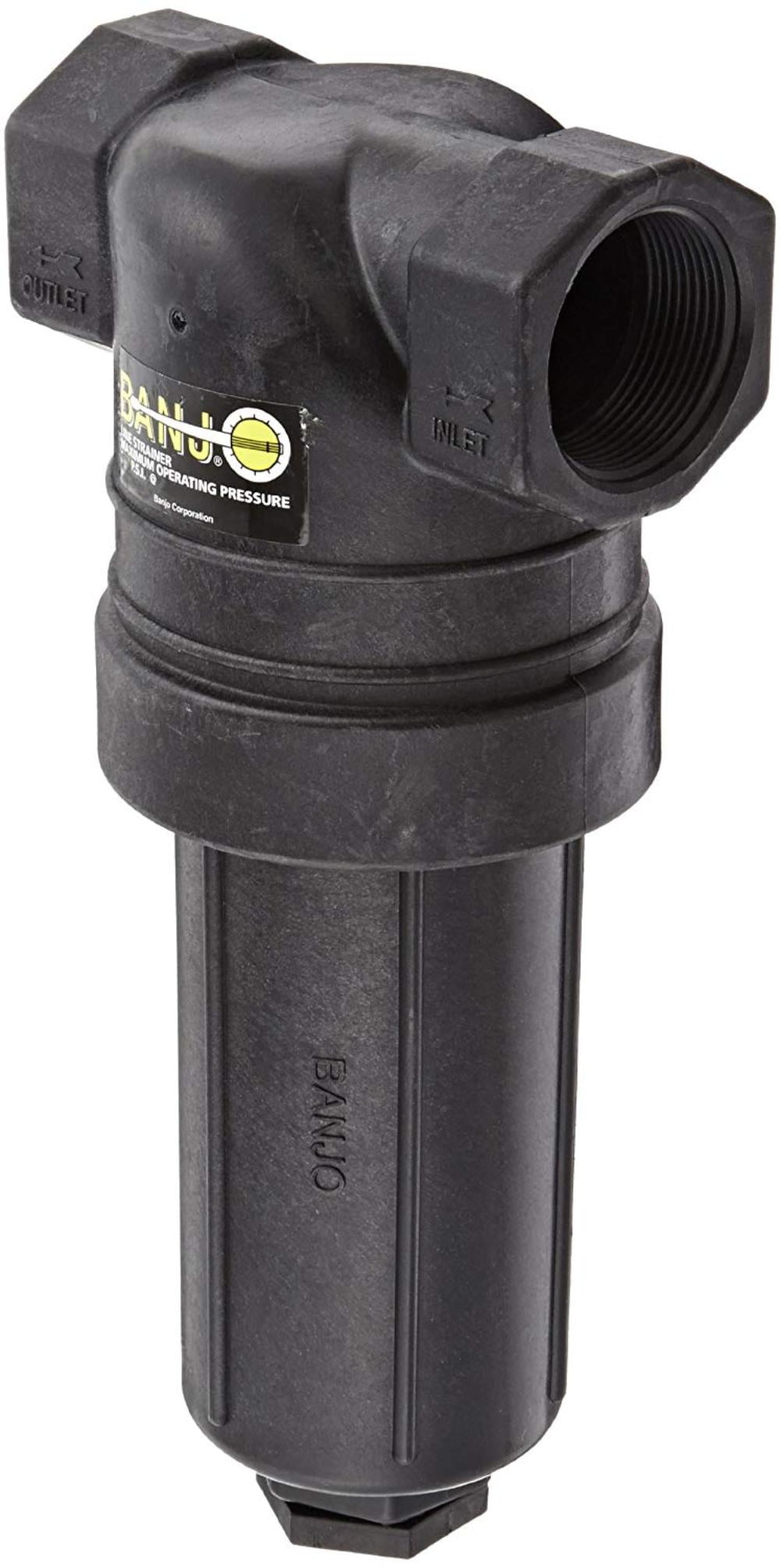 Banjo LST15050 Polypropylene TStrainer, 50 Mesh, 11/2" NPT Female By