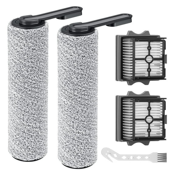 Only S5 ComboBrush Roller Replacement Parts for Tineco Floor ONE S5 Combo Cordless Wet Dry Vacuum Cleaner, 2 Brush Rollers   2 Vacuum HEPA Filters (Only Fit S5 COMBO)