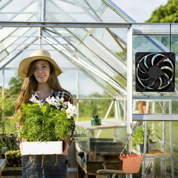 XGFHYJEH Solar Panel Fan Kit, Solar Powered Exhaust Fan, Cooling Fan Waterproof Cooling Ventilation, Suitable for Greenhouse Small Chicken Coops, Pet Houses, Shed, Outside