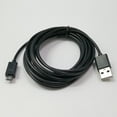 thumbnail image 2 of 3 Meter Micro USB Cable Black/White Charging Cord Replacement For Playstation 4 Game Controller, 2 of 2