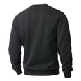 thumbnail image 5 of Mens Sweaters Quarter Zip Pullover Mens Quilted Sweatshirt and Pants Set (Black XXL), 5 of 8