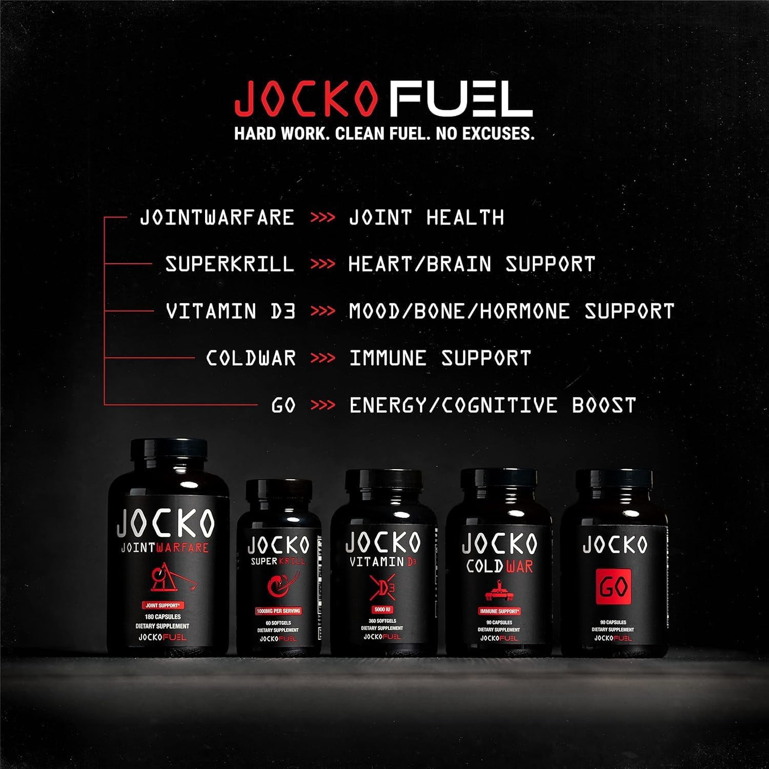 Jocko Fuel Immune Support Supplement - Elderberry with Zinc & Vitamin C for Adults, 90 Capsules