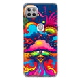 thumbnail image 1 of MUNDAZE Motorola One 5G Shockproof Clear Hybrid Protective Phone Case Neon Rainbow Psychedelic Trippy Hippie Bomb Star Dream, 1 of 5