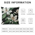 thumbnail image 5 of Orinice Vintage Floral Black White Green Cotton Linen Square Throw Waist Pillow Case Decorative Cushion Cover Pillowcase Sofa  White, 5 of 5