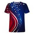 thumbnail image 5 of Gamivast Patriotic American Flag for Men T Shirt Vintage Vertical Painted Graphic Short Sleeve Crewneck Casual Fit Summer Independence Day Holiday Shirts Tops Tees, 5 of 5