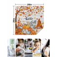 thumbnail image 4 of Orange Pumpkin Gnomes Fall Cloth Napkins Set of 8 Reusable Dinner Napkins, Branches Thanksgiving Leaves Wooden Cocktail Napkin Washable Table Napkins for Wedding/Holiday Party/Baby Shower 20"x20", 4 of 7