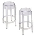 thumbnail image 2 of Transparent Clear Counter Stool, Acrylic Backless Stool, Kitchen Island Counter Stool with Footrest Set 2, 2 of 3