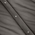thumbnail image 4 of 300-Thread Count Breathable Cotton Percale Solid 2-Piece Duvet Cover Set with Matching Pillow Shams, Twin, Grey by Blue Nile Mills, 4 of 5