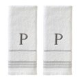 thumbnail image 1 of SKL Home Casual Monogram Hand Towel Set, P, 16x26, White 2 Pack, 1 of 5