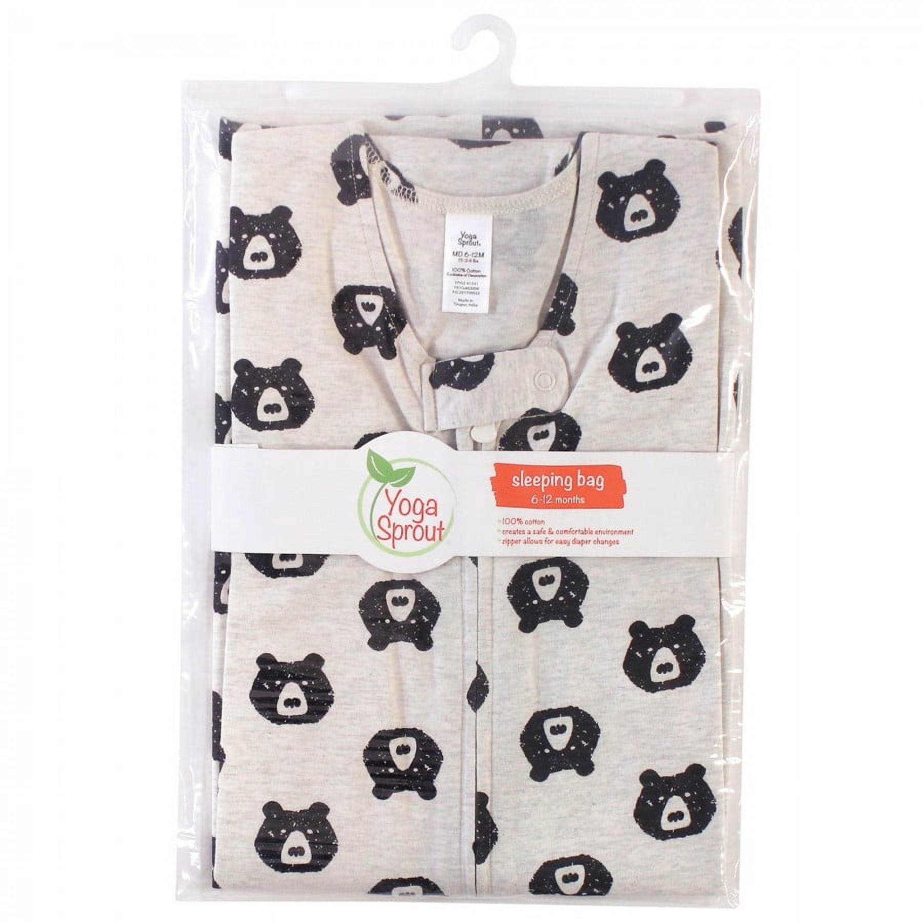 Yoga Sprout Baby Boy Sleeveless Jersey Cotton Sleeping Bag, Sack, Blanket, Bear, 0-6 Months