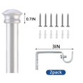 thumbnail image 4 of Standard Decorative Window Curtain Rods 30 To 45 Inch 5/8 Inch Diameter Small Curtain Rod Set Heavy Duty Drapery Rods With Brackets, 4 of 5