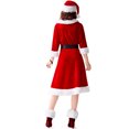 thumbnail image 2 of 4 Piezas Vestido de Navidad con Capucha para Mujer Vestido de Tutú de Terciopelo Vestido de Princesa Rojo de Navidad Disfraz de Madre Navidad Vestido de Cosplay Fiesta Elfos Actuación navide, 2 of 5