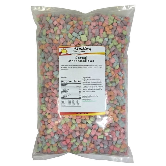 Medley Hills Farm Assorted Dehydrated Marshmallow Bits Cereal Marshmallows 1.5 lbs