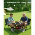 thumbnail image 2 of VEVOR Table de Camping Pliable Portable Oxford pour Pique-Nique en Plein Air Table Ronde 4 Porte-Gobelets, 2 of 9