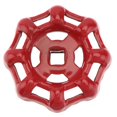 thumbnail image 1 of 6*6 Cast Iron Handle Gate Ball Hand Wheel Shutoff Value Decorative Water Pipe Fittings 50g (Red), 1 of 2