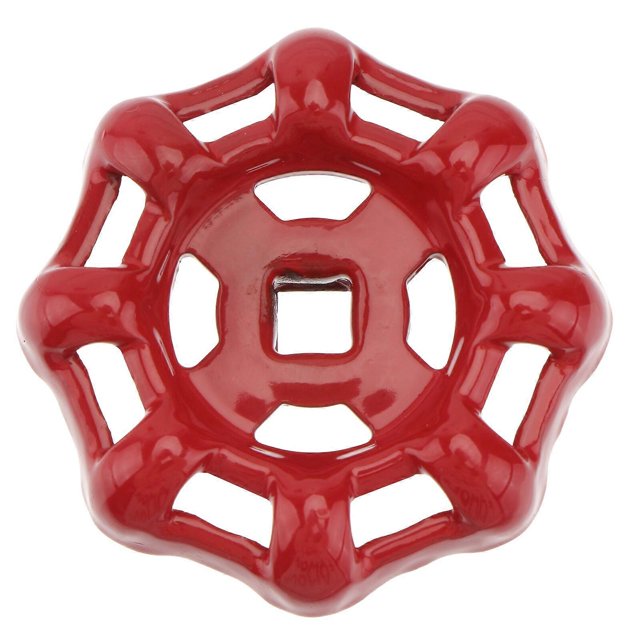 6*6 Cast Iron Handle Gate Ball Hand Wheel Shutoff Value Decorative Water Pipe Fittings 50g (Red)
