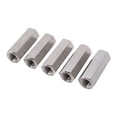 thumbnail image 1 of Hex Coupling Nut Set, Robust M12 Hex Coupling Nut Kit Corrosion Resistance Stable Silver  For Studs, 1 of 8