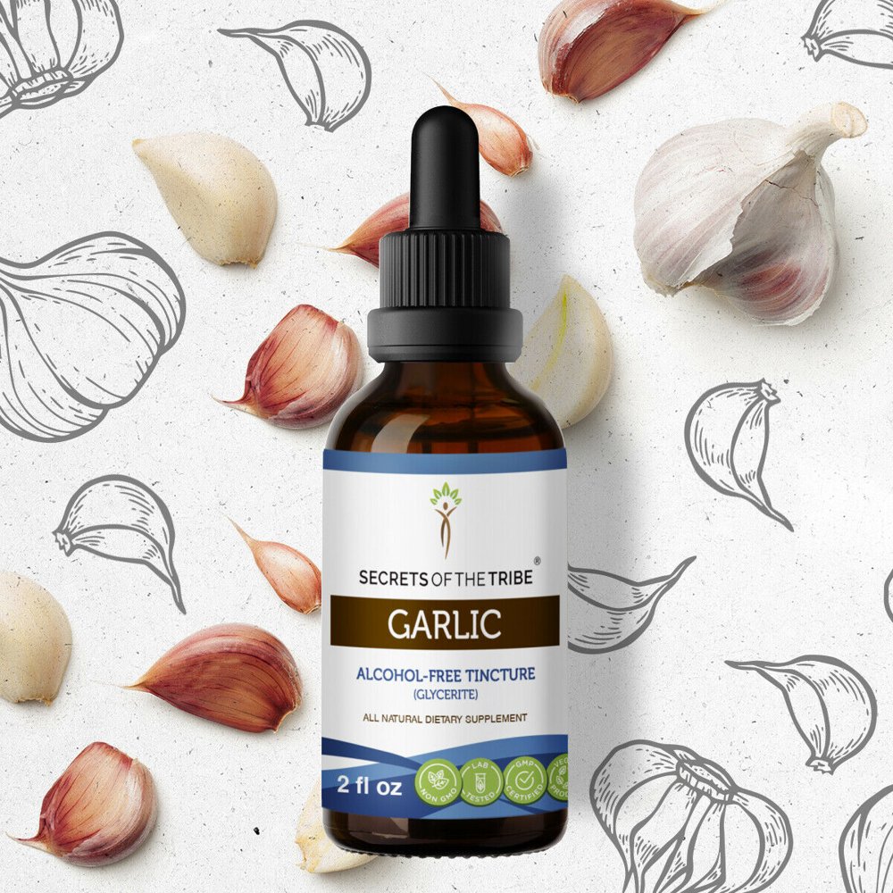 Garlic Tincture AlcoholFREE Extract, Organic Garlic Allium sativum