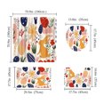 thumbnail image 3 of 4 Pcs Easter Bunny Shower Curtain Set with Shower Curtain/Rugs/U Shape/Toilet Lid Cover Mat and 12 Hooks, Modern Bathroom Decor Accessories Shower Curtains, Easter Bathroom Set, 3 of 7