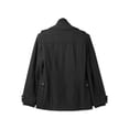 thumbnail image 2 of Hat and Beyond Mens Soft-Brushed Double Button Peacoat with Detachable Bib and Fashion Zipper, 2 of 6