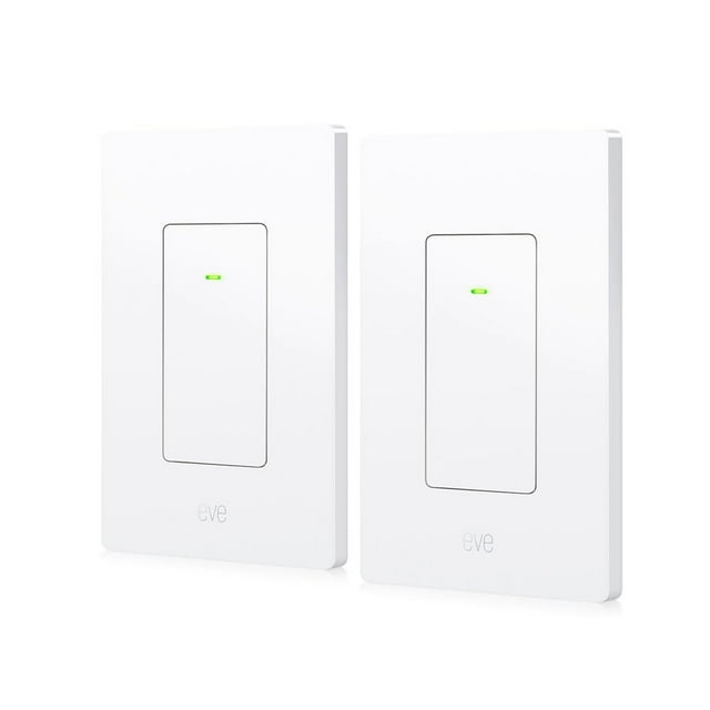 Interruptor de pared inteligente Eve Light Switch (Matter), paquete de 2