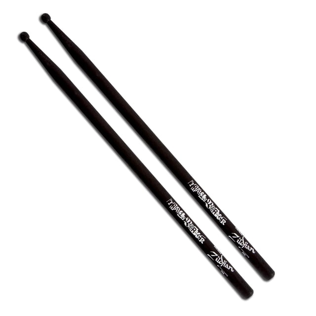 Zildjian ASTBLK - Baqueta Signature TRAVIS BARKER, colore negro (Par - 2 unidades), Wood Tip
