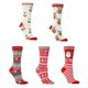 thumbnail image 1 of Calcetines navideños para mujer, 5 pares, Navidad navideña, colores novedosos, 1 of 5