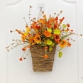 thumbnail image 1 of IROINID Spring Summer Floral Wreath ,Artificial Front Door Wreath,Spring and Summer White Berry Flower Door Hanging Flower Basket Flower Wreath Home Decoration Flower Door Hanging Basket, 1 of 7