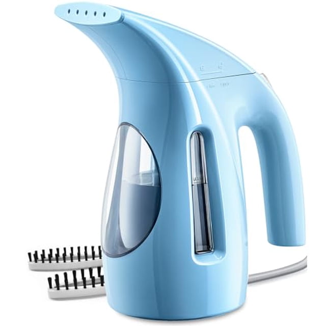 Vaporizador de ropa HiLIFE, portátil, 240 ml de capacidad, 700 W, potente vapor penetrante, elimina arrugas, ideal para el hogar, la oficina y viajes (solo 120 V) (azul cielo)