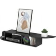 thumbnail image 2 of Catrimown Floating TV Stand, Wall Mounted TV Stand for TVs up to 55", Modern Media Console Entertainment Center with Storage, Black, 2 of 7