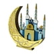 thumbnail image 1 of Lámpara de luna de madera con adorno de Ramadán, elegante decoración de Mubarak, adorno de escritorio para Color dorado, 1 of 9