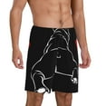 thumbnail image 2 of Logiee Animal Bulldog Print Men's Pajama Shorts with Drawstring & Pockets,Sleep Shorts for Men,Sleepwear Bottoms,Elastic Waistband Loungewear-Large, 2 of 6
