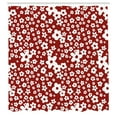 thumbnail image 2 of Ambesonne Floral Shower Curtain, Daisy Blossom Spring Print, 69"Wx84"L, Burgundy White, 2 of 4