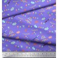thumbnail image 3 of Soimoi Japan Crepe Satin Fabric Celebration Flag,Rabbit & Egg Easter Decor Fabric Printed Yard 42 Inch Wide, 3 of 3