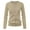 Apricot, variant on Classic Women's Button Down Crew Neck Sweater Knit Cardigan Long Sleeve (S~3XL)