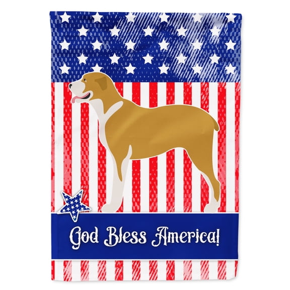 Carolines Treasures BB8408GF Belgium Mastiff American Flag Garden Size Small multicolor