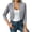 Gray, variant on Women's Open Front Cropped Blazer Cardigan, 3/4 Sleeve Lapel Collar Relaxed Fit Short Layering Jacket