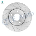 thumbnail image 2 of Set of 12 Front 278mm-Rear 271mm Drilled Slotted Brake Disc Rotors-Ceramic Brake Pad Kit For 2012-2018 Ford Focus Front D1230 7947, 2 of 10