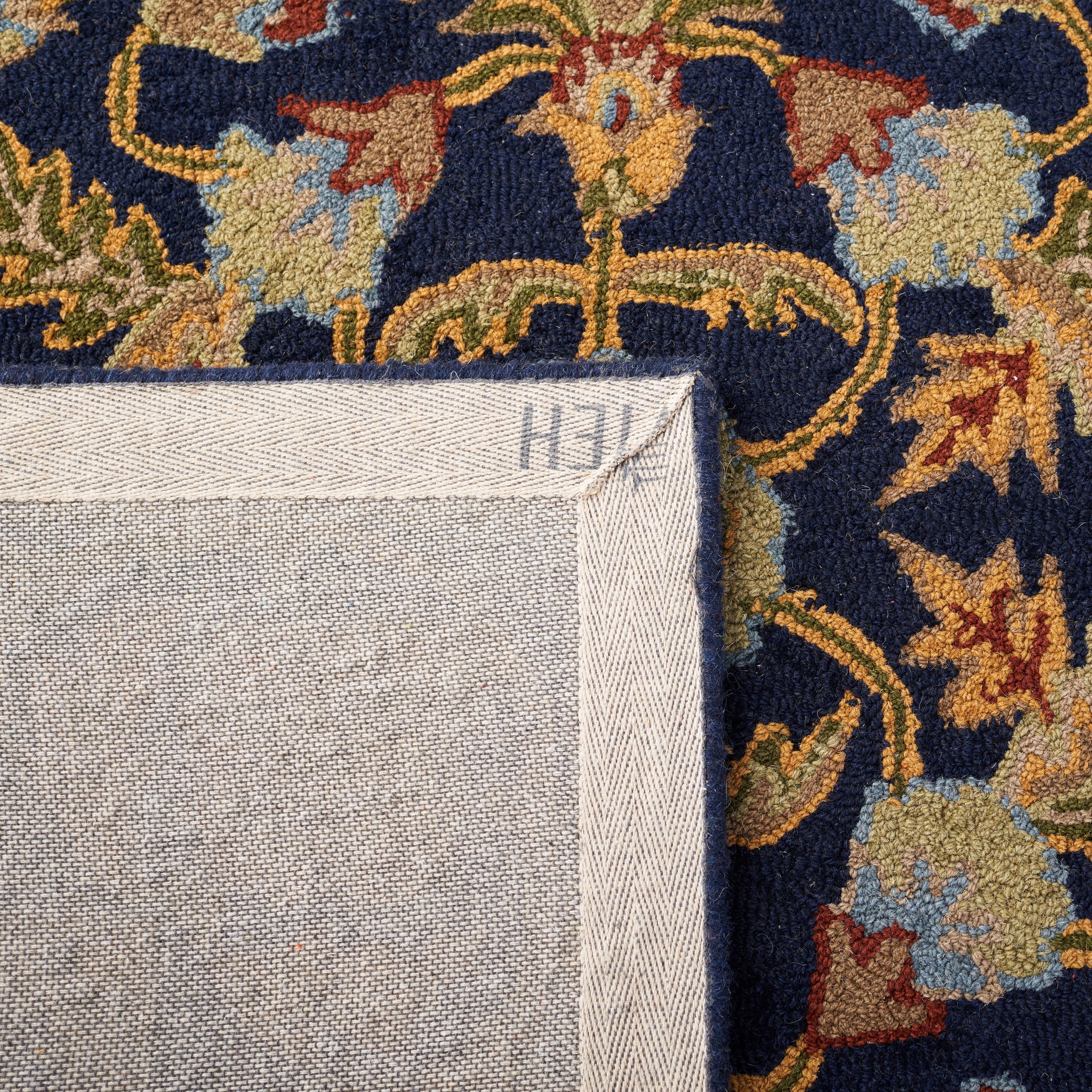 SAFAVIEH Blossom Elton Oriental Wool Area Rug, Navy, 2'3" x 4'