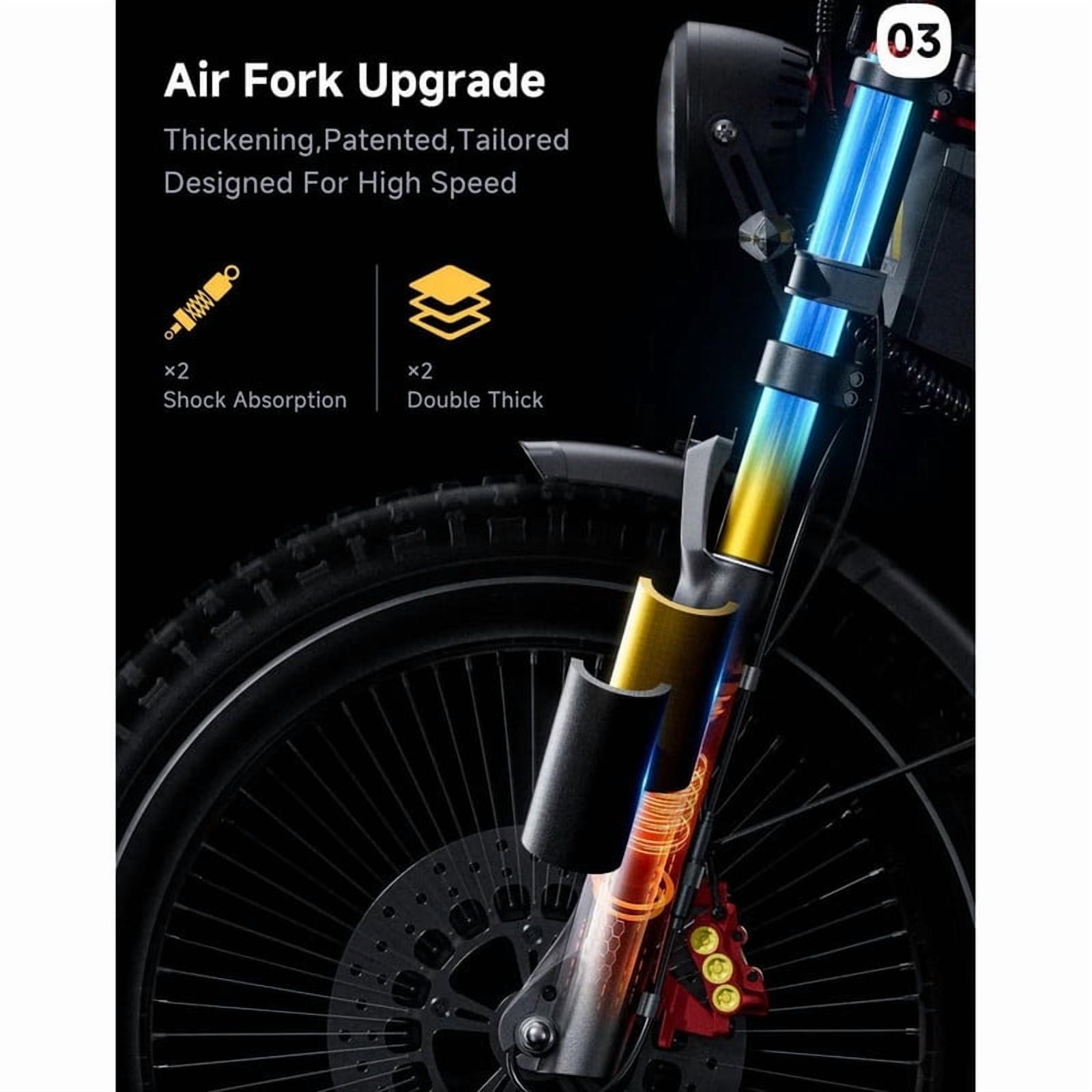 5600W(Peak)Dual Motor eBike,A8 PRO MAX Electric Bike,45MPH 60V80AH Electric Bike for Adults,200Miles Long Range,20x4 Fat Tire All Terrain Ebikes,Full Suspension E Bike,7-Speed Gear,5" Display UL2849