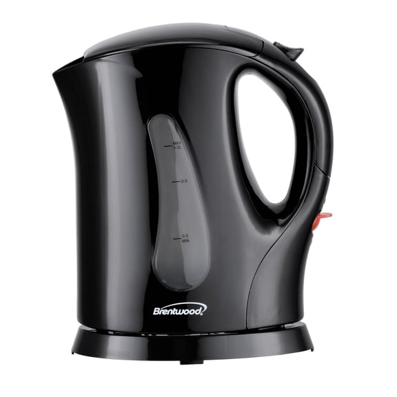Brentwood 1.05-Qt. 900-Watt BPA-Free Cordless Electric Kettle, Black