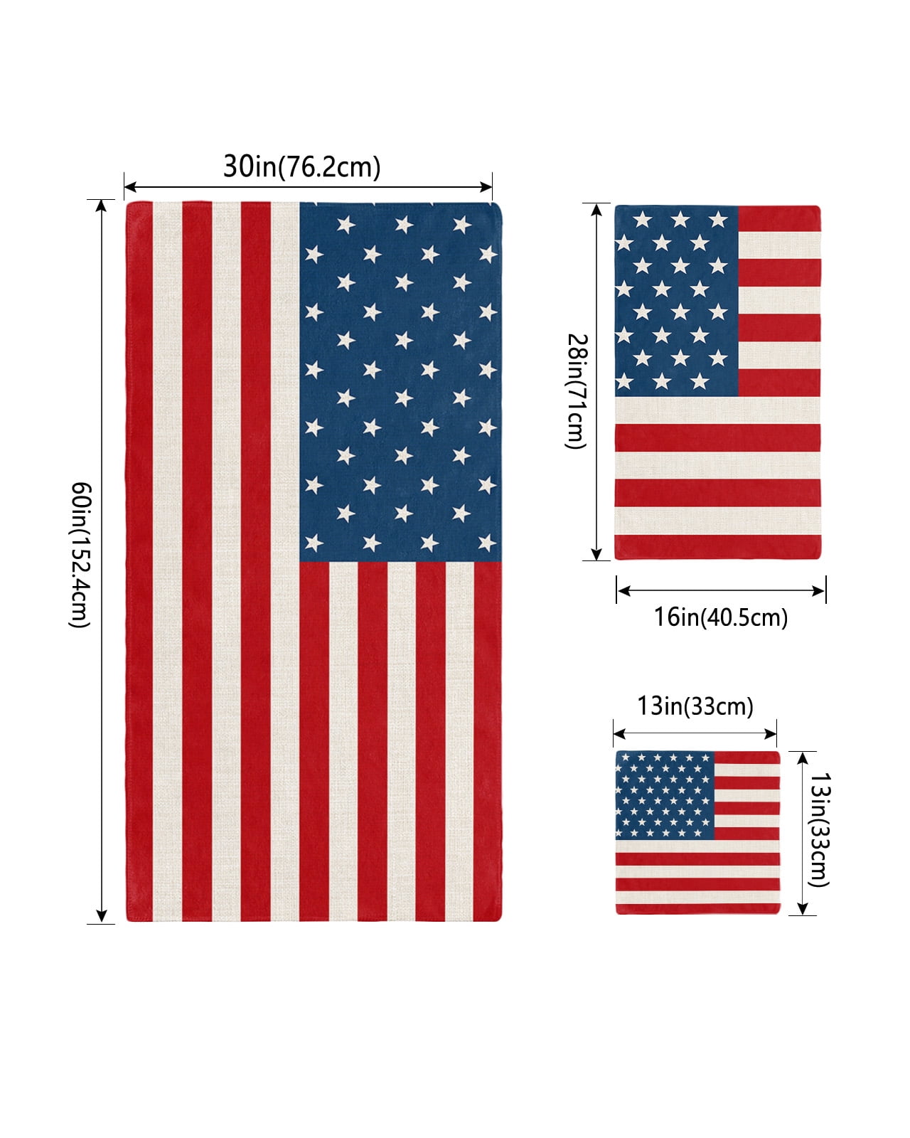 4th of July Towel Set of 3, Soft Microfiber Bath Towels, Hand Towel, Washcloths, Red Stripes Independence Day Quick-Dry Absorbent Towels for Bathroom Kitchen Hotel Beach Gym Spa
