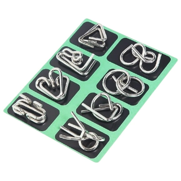 Metal Wire Puzzle Brain Teaser IQ Test Disentanglement Link Interlock Game Chinese Ring Trick For Kids Adults Party