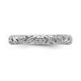 thumbnail image 3 of Sterling Silver Stackable Expressions Rhodium Floral Ring, 3 of 3