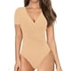 thumbnail image 1 of Xishao Women's Round Neck Short Sleeve T Shirts Basic Bodysuits Xishao ropa, 1 of 2