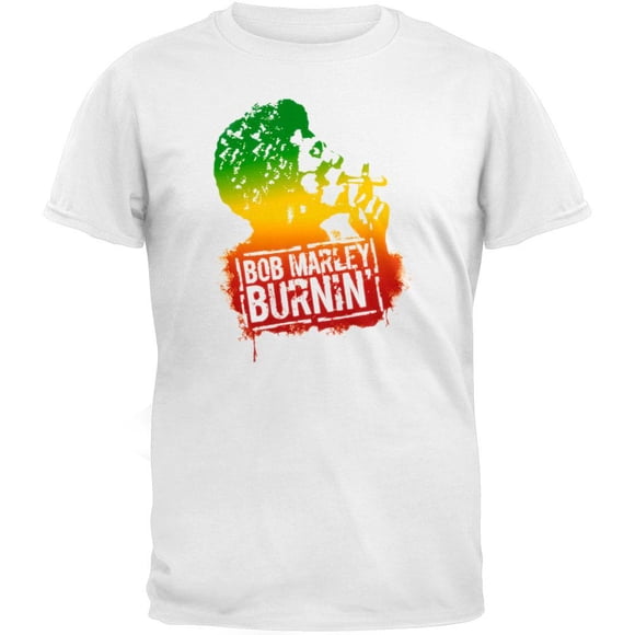 Bob Marley - T-Shirt Brûlé Tricolore