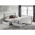 thumbnail image 3 of Alaterre Furniture Harmony Full Size Wood Platform Bed, Youth Bedroom, Brazilian Pine, Headboard, Footboard, Side Rails, Slats, Storage Drawers, Dove Gray, 3 of 3