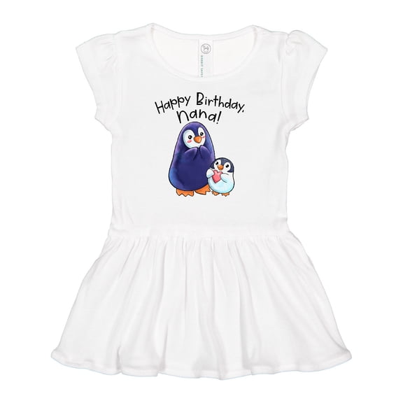 Inktastic Happy Birthday, Nana- Cute Penguins Girls Baby Dress