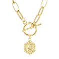 thumbnail image 1 of Bilqis Deals 26 English Letter Pendant Chain Retro Paperclip Necklace Hexagon, 1 of 1